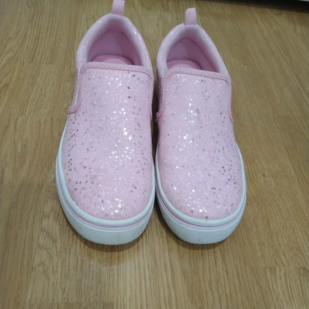 Sparkly Pink Kids Slip-On Shoes
